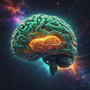 Illustration d'un cerveau activé représentant la programmation mentale pour maigrir durablement