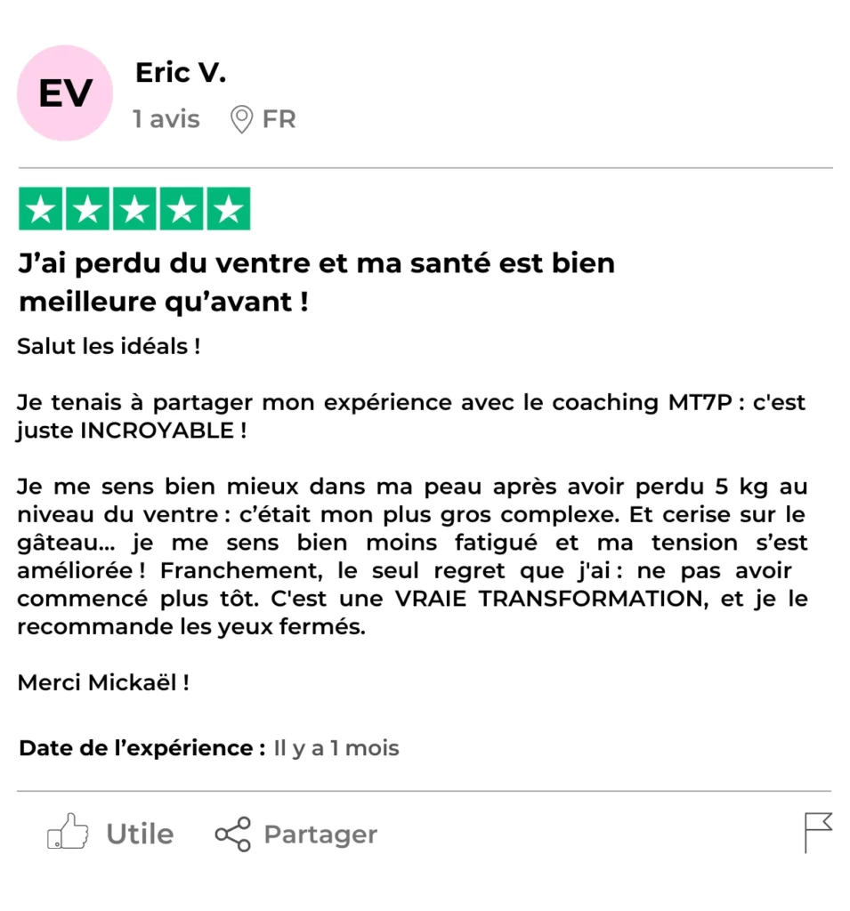 Témoignage d'Eric V. sur le coaching MT7P.