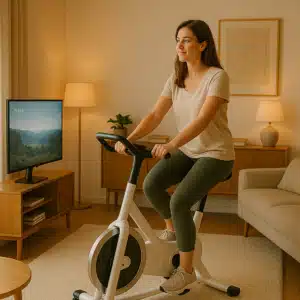 Faire du vélo d’appartement à domicile pour contrer un mode de vie sédentaire