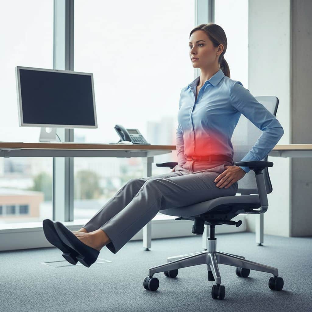 exercices au bureau pour perdre du ventre grâce à un gainage assis